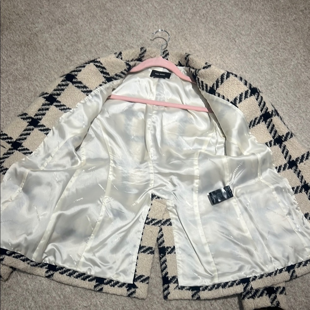 ISABEL MARANT Plaid Women's Jacket in Cream and Black SIZE 36 - Picture 9 of 16